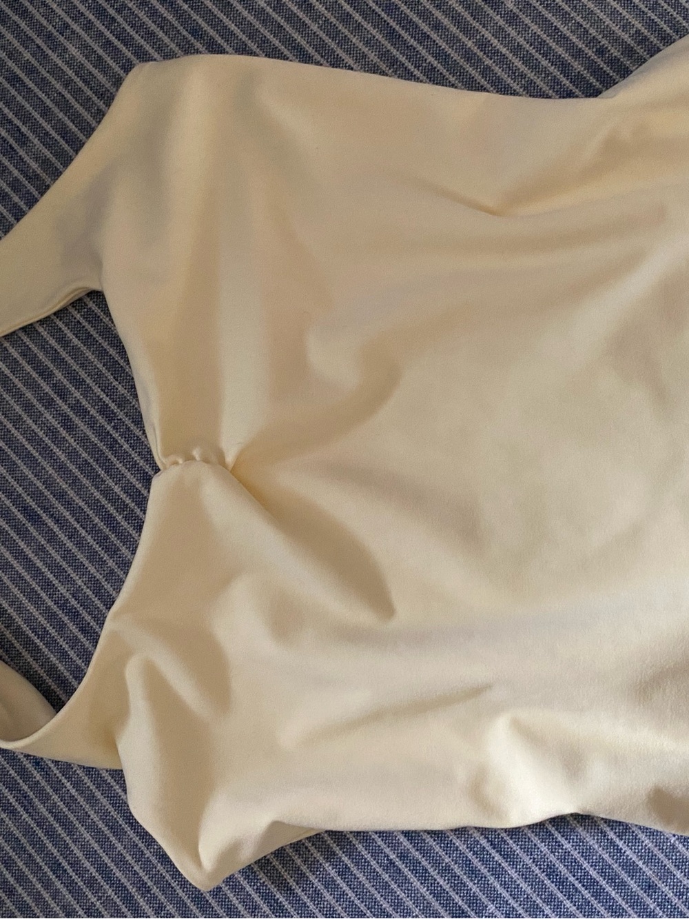 Cream Women's Square Neck Top